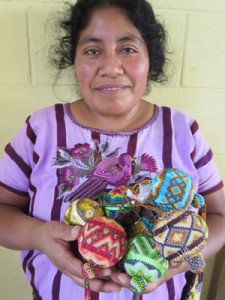 A Mom with her beadwork