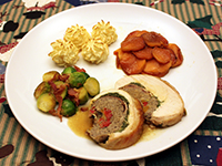 This is a twist on a classic Christmas dinner.
