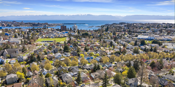 Aerial photo of Victoria BC by Angela Provost - Real Estate Photographer